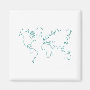 Wereldkaart Magneet
