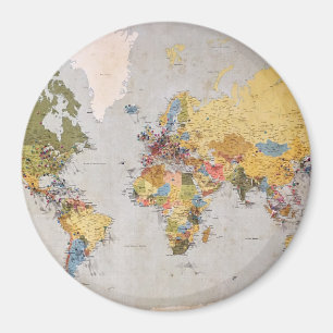 wereldkaart magneet