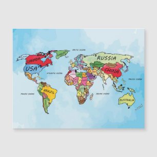 wereldkaart Magnetic Card