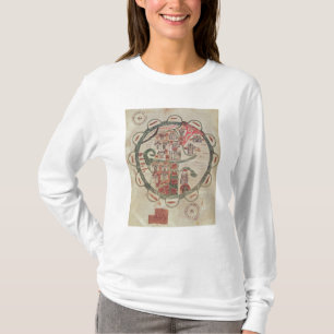 Wereldkaart met Jeruzalem in het centrum T-shirt