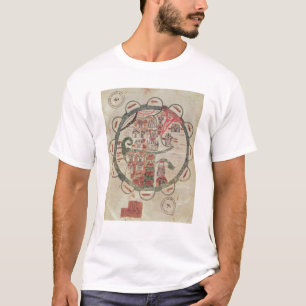 Wereldkaart met Jeruzalem in het centrum T-shirt