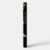 Wereldkaart met naam op zwart Case-Mate iPhone case (Achterkant / Links)