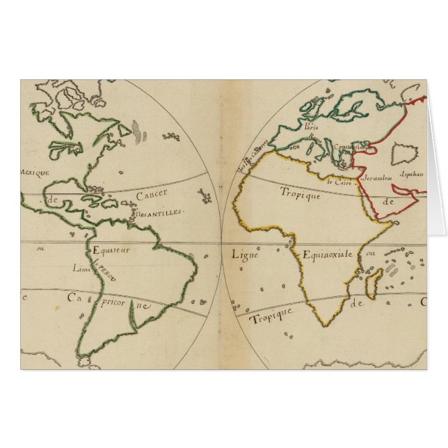 Wereldkaart met tropen (Voorkant Horizontaal)
