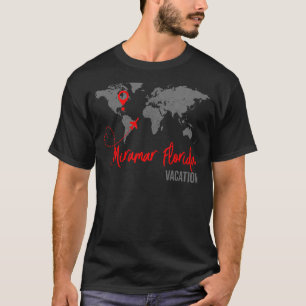Wereldkaart Miramar Beach Map overeenkomend met fa T-shirt