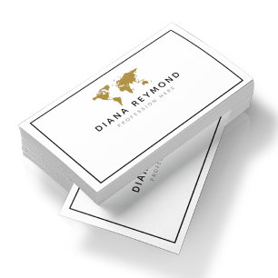 wereldkaart Modern Professional Visitekaartje