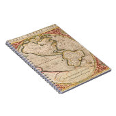  Wereldkaart Monogram Naam Notitieboek (Rechterzijde)