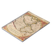  Wereldkaart Monogram Naam Notitieboek (Linkerzijde)