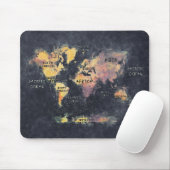 wereldkaart mousepad muismat (Met muis)