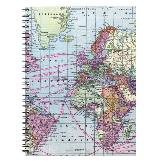  wereldkaart notitieboek (Voorkant)