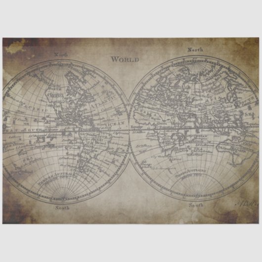 wereldkaart ontkoppelen papier (Voorkant)