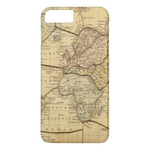 Wereldkaart op Mercators Projectie iPhone 8 Plus / 7 Plus Hoesje