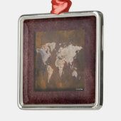 Wereldkaart Ornament (Links)