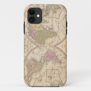 wereldkaart over de mondiale projectie 2 iPhone 11 hoesje