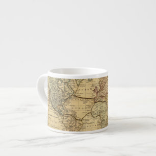 Wereldkaart over Mercators Projection Espresso Kop