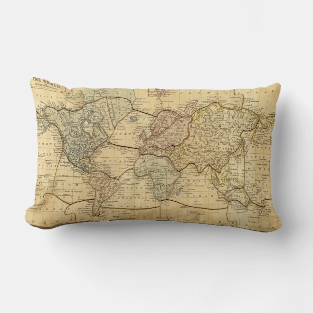 Wereldkaart over Mercators Projection Kussen (Voorkant)