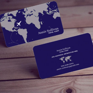 Wereldkaart Overmaat Internationale Reizen Visitekaartje