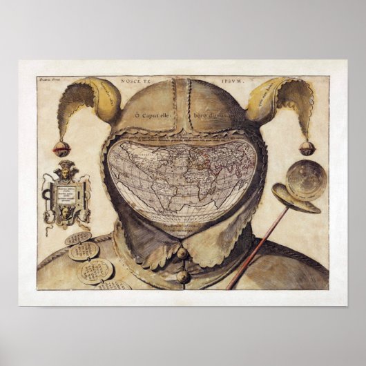 Wereldkaart Pet van de spoel Poster (Voorkant)