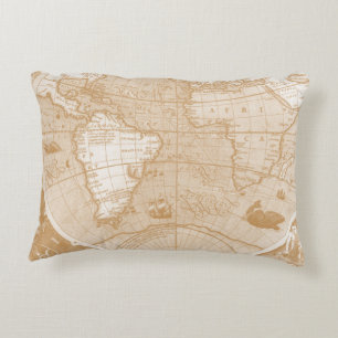 Wereldkaart Pillow Accent Kussen