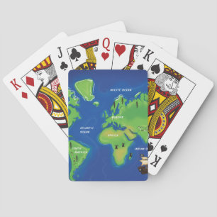 Wereldkaart Pokerkaarten