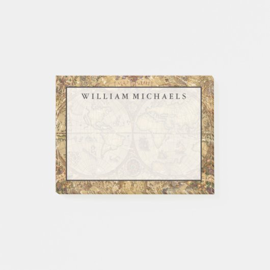  Wereldkaart Post-it® Notes (Voorkant)