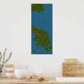 Wereldkaart Poster (Keuken)