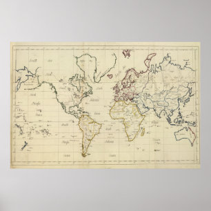 Wereldkaart Poster