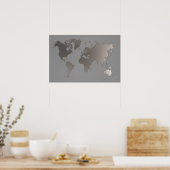 Wereldkaart Poster (Keuken)