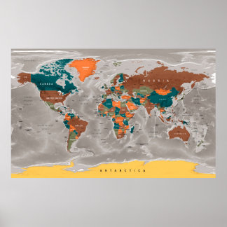 Wereldkaart Poster