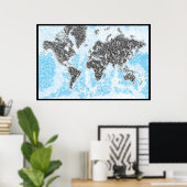 Wereldkaart Poster (Thuiskantoor)