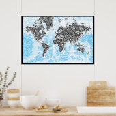 Wereldkaart Poster (Keuken)