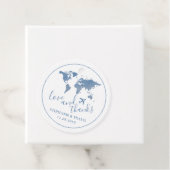 Wereldkaart reis bestemming Bedankt Bedankjes Labels (In situ)