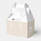 Wereldkaart reisavontuur begint met Afstuderen Bedankdoosjes (Achterkant)