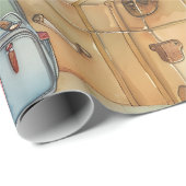  Wereldkaart reizen Cadeaupapier (Rol Hoek)