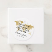 Wereldkaart Reizen Thema Bruiloft Feest Dank u Bedankjes Labels (In situ)