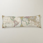 Wereldkaart  reiziger lichaamskussen (Achterkant)