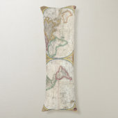 Wereldkaart  reiziger lichaamskussen (Voorkant Verticaal)