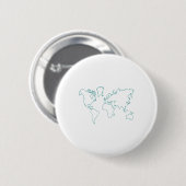 Wereldkaart Ronde Button 5,7 Cm (Voorkant /achterkant)