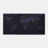 Wereldkaart 's Nachts licht de stad van de aarde. Bureaumat (Voorkant)