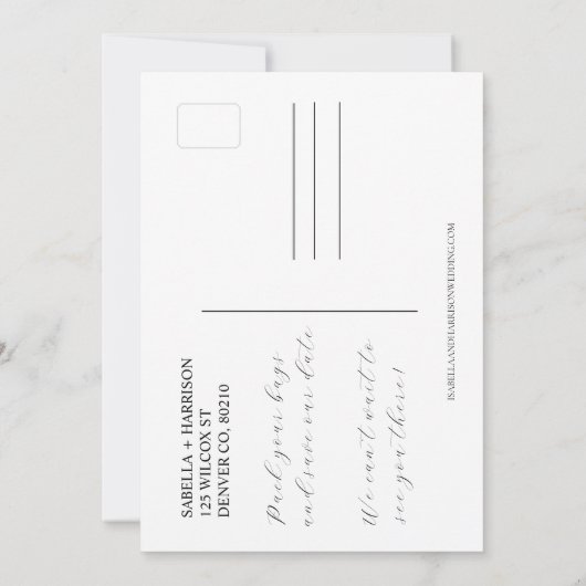 Wereldkaart Save the Date sjabloon (Achterkant)