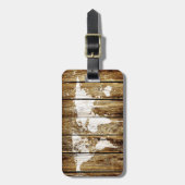 wereldkaart schuur 2 bagagelabel (Voorkant verticaal)