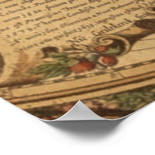 Wereldkaart Sepia Art Travel Poster (Hoek)