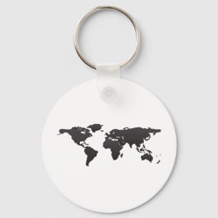 Wereldkaart Sleutelhanger