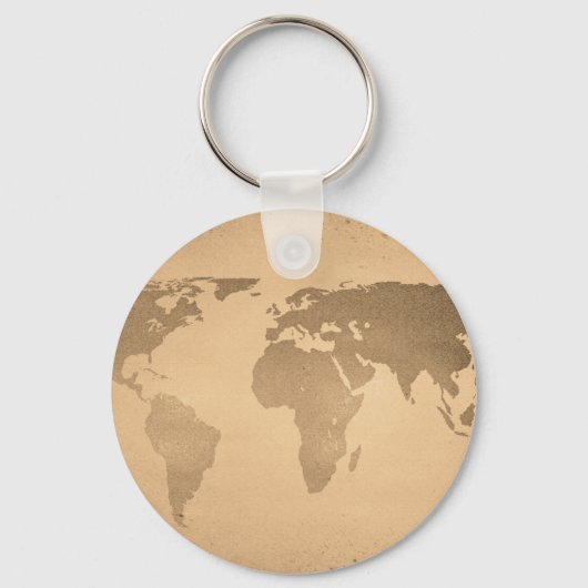 wereldkaart sleutelhanger (Voorkant)