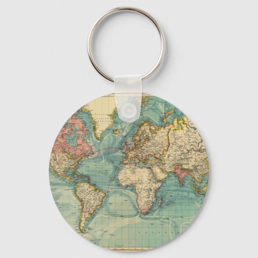 Wereldkaart Sleutelhanger (Voorkant)