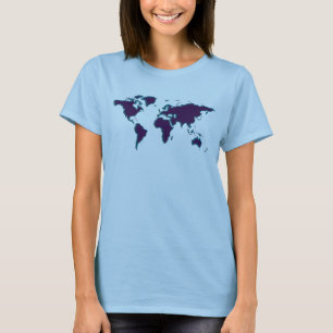 wereldkaart stijlvolle kunst t-shirt