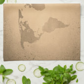  wereldkaart theedoek (Gevouwen)