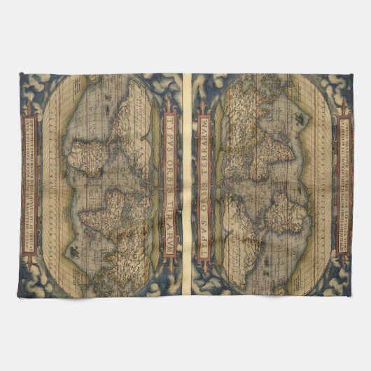  Wereldkaart Theedoek (Horizontaal)