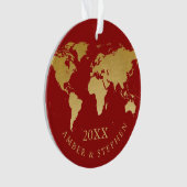 Wereldkaart Vacation Travel Keepomwille Personated Ornament (voorkant)