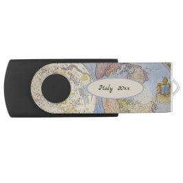  Wereldkaart Vakantie Foto's Reisthema Swivel USB 2.0 Stick