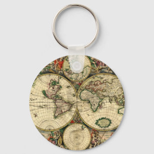 wereldkaart van 1689 Gifts Sleutelhanger